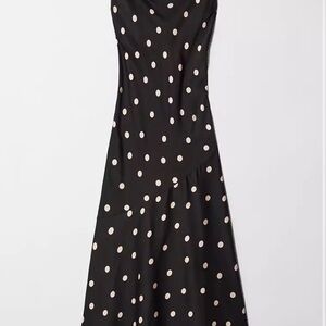 & Other Stories Black and White Strapless Dress